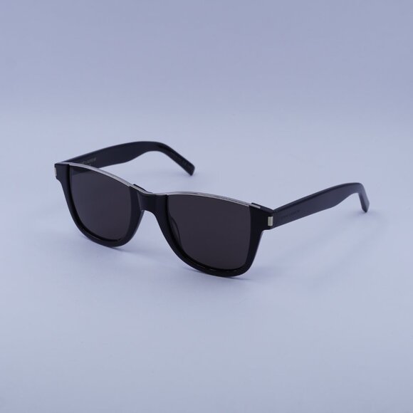 Saint Laurent SL 51 CUT 001 Sunglasses Black/Silver Square Frame, Black Lenses - Picture 7 of 10